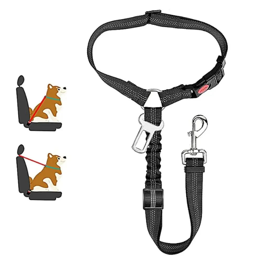 Two-in-one Dog Harness Leash Pet Car Seat Belt Adjustable Puppy Kitten Car BackSeat Safety Belt Pet Accessories