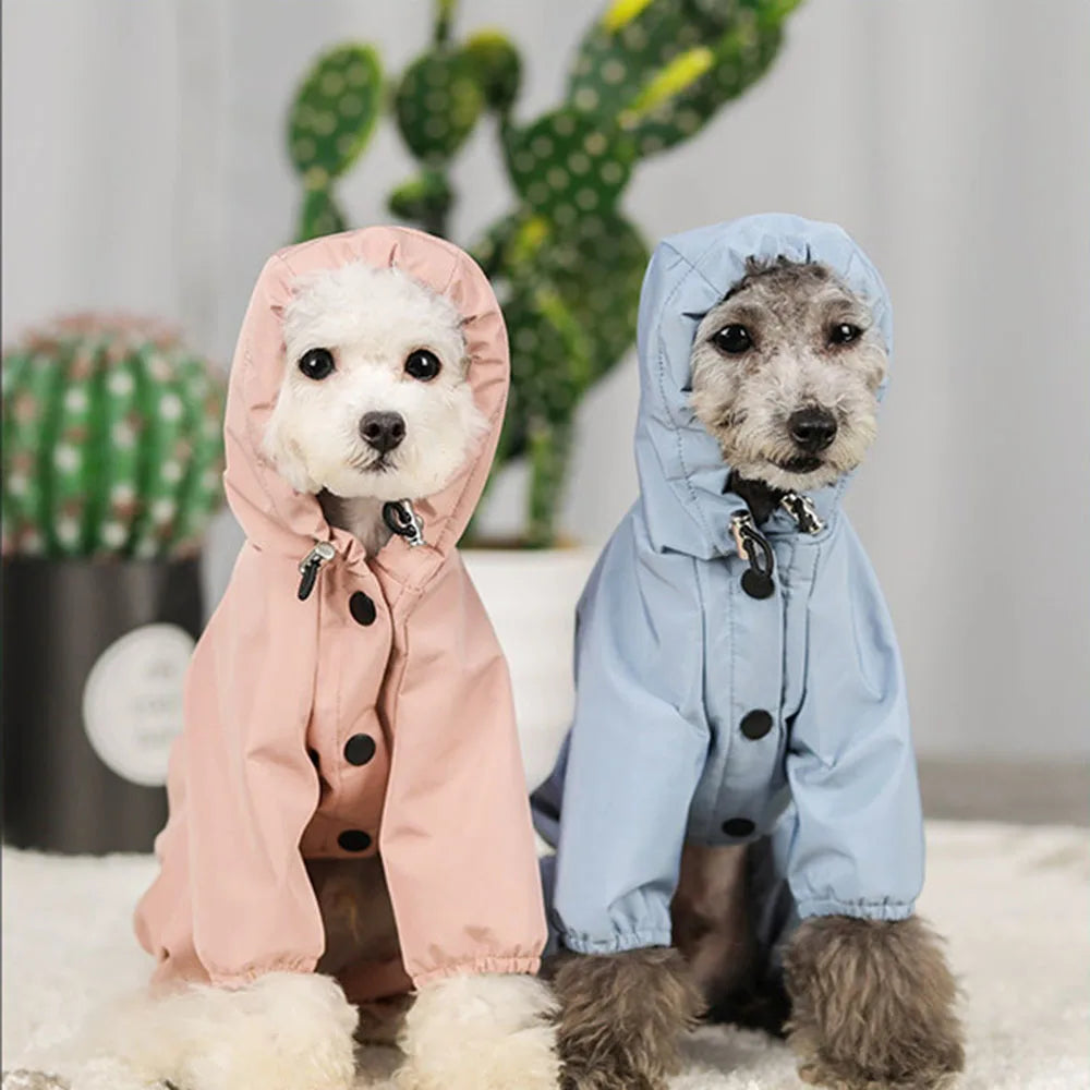 Waterproof Dog Clothes Reflective Dog Raincoat Soft Impermeable Polyester Jacket for Small Dogs Pet Puppy Outfits Perro Abrigo