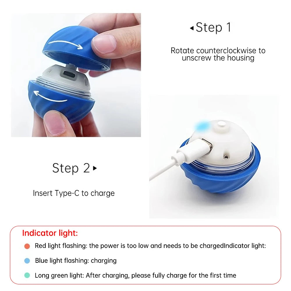 Smart Dog Toy Ball Electronic Interactive Pet Toy Moving Ball USB Automatic Moving Bouncing for Puppy Birthday Gift Cat Product