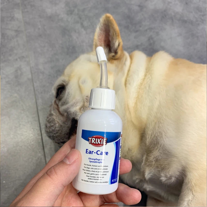 Pet dog ear cleaning care solution ear drops ear mites ear wax anti-in ...