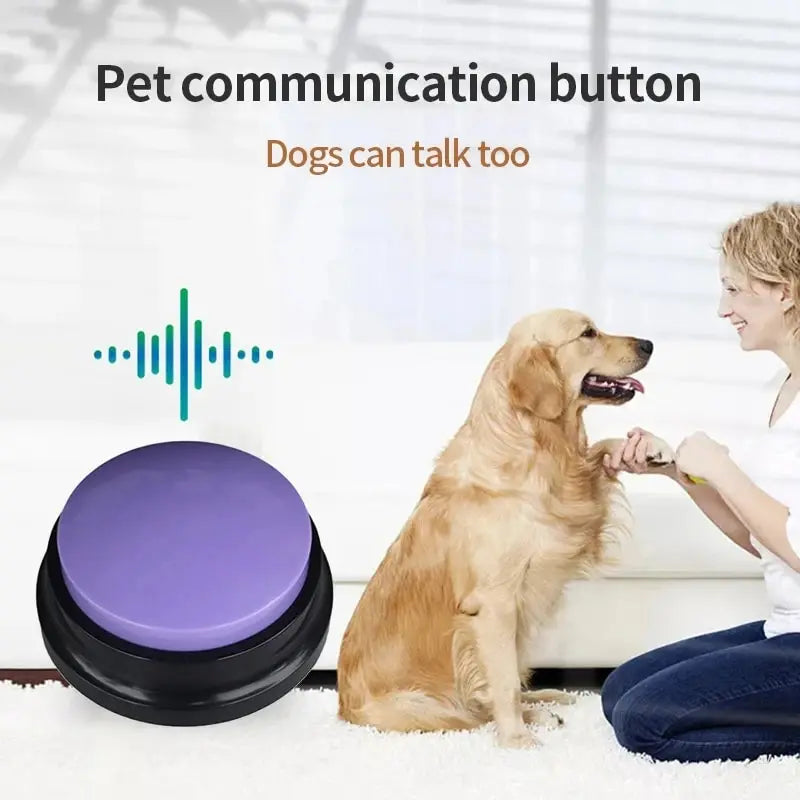 Pet Sound Box Recordable Buttons Talking Toys For Pet Communication Training Tools Squeeze Box Dog Toys