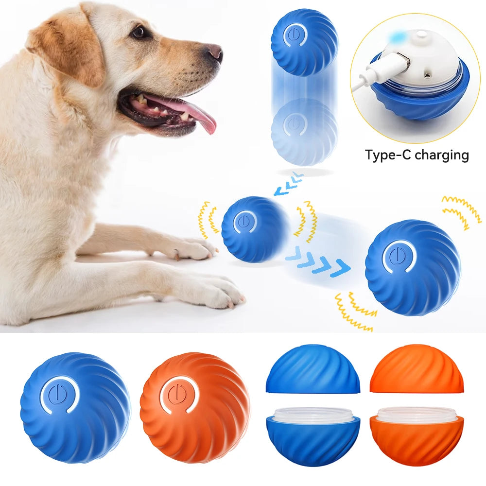 Smart Dog Toy Ball Electronic Interactive Pet Toy Moving Ball USB Automatic Moving Bouncing for Puppy Birthday Gift Cat Product