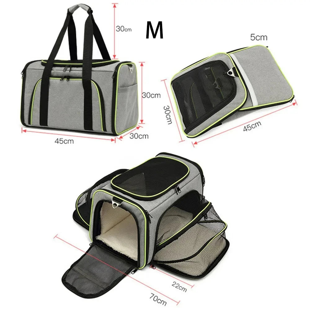 Cat Dog Carrier Bags Outgoing Outdoor Travel Pets Cats Transport Handbag Pet Carriers Backpack Portable Breathable Foldable Bag