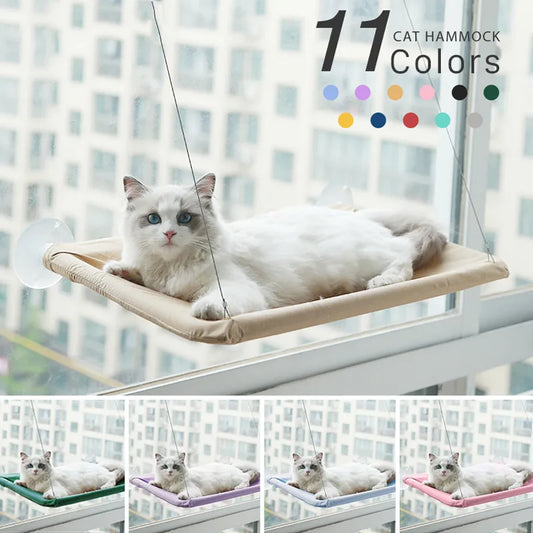 Pet Cat Hammock Hanging Cat Bed Bearing 20Kg Comfortable Cat Sunny Window Seat Mount Kitten Climbing Frame Pet Accessories