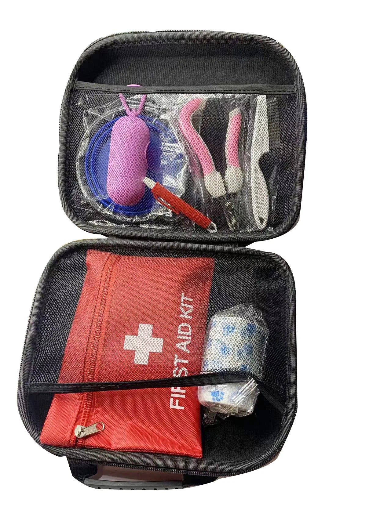 38Pcs Pet First Aid Kit Set for Dogs and Cats Emergency Injury Treatment Medical Case Suitable for Families Pet Care Needs