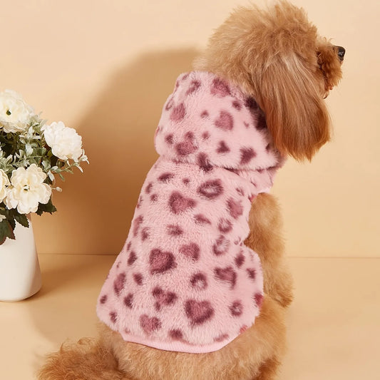 Pet Hoodie For Dog & Cat, Winter Dog Hoodie Cute Cat Sweater With Hat, Warm Pet Apparel