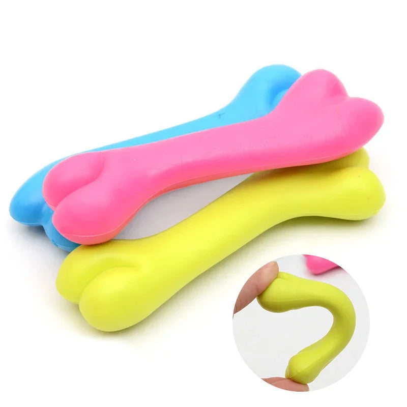 Small Dog Rubber Chew Toy for Teeth Cleaning and Training