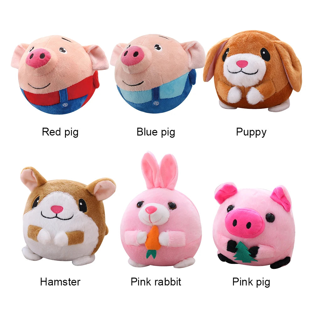 Active Moving Pet Plush Toy Bite Resistant Funny Interactive Squeaky Toys Talking Self-Moving for Dog Indoor Playing