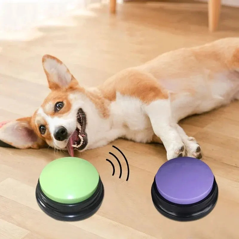 Pet Sound Box Recordable Buttons Talking Toys For Pet Communication Training Tools Squeeze Box Dog Toys