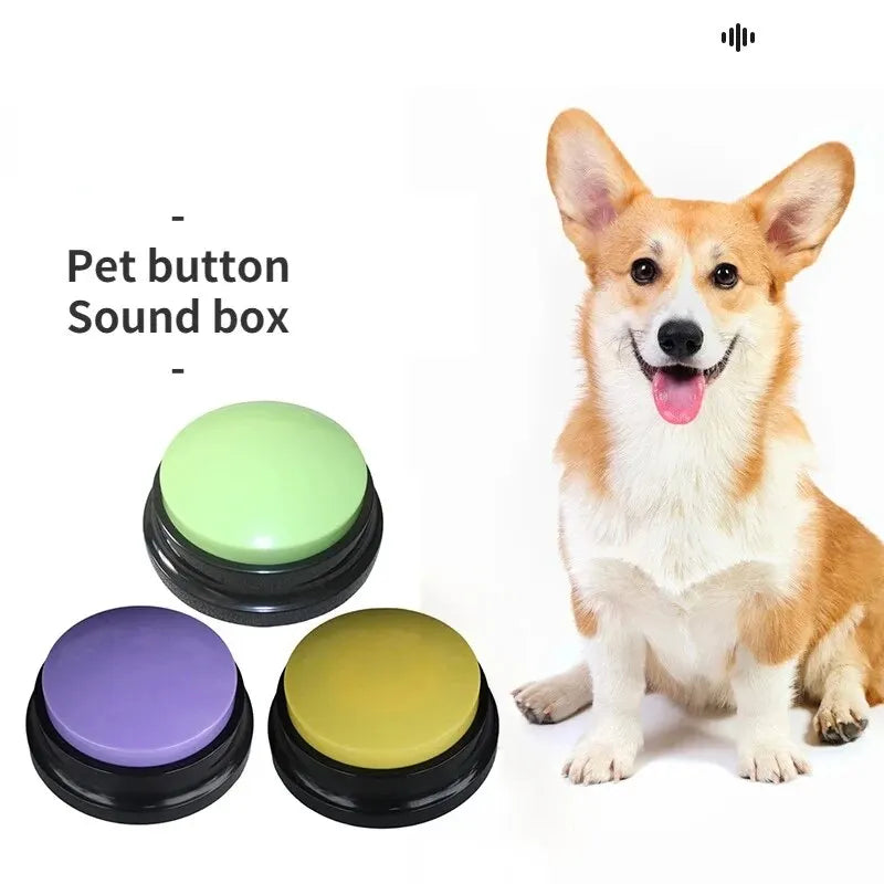 Pet Sound Box Recordable Buttons Talking Toys For Pet Communication Training Tools Squeeze Box Dog Toys