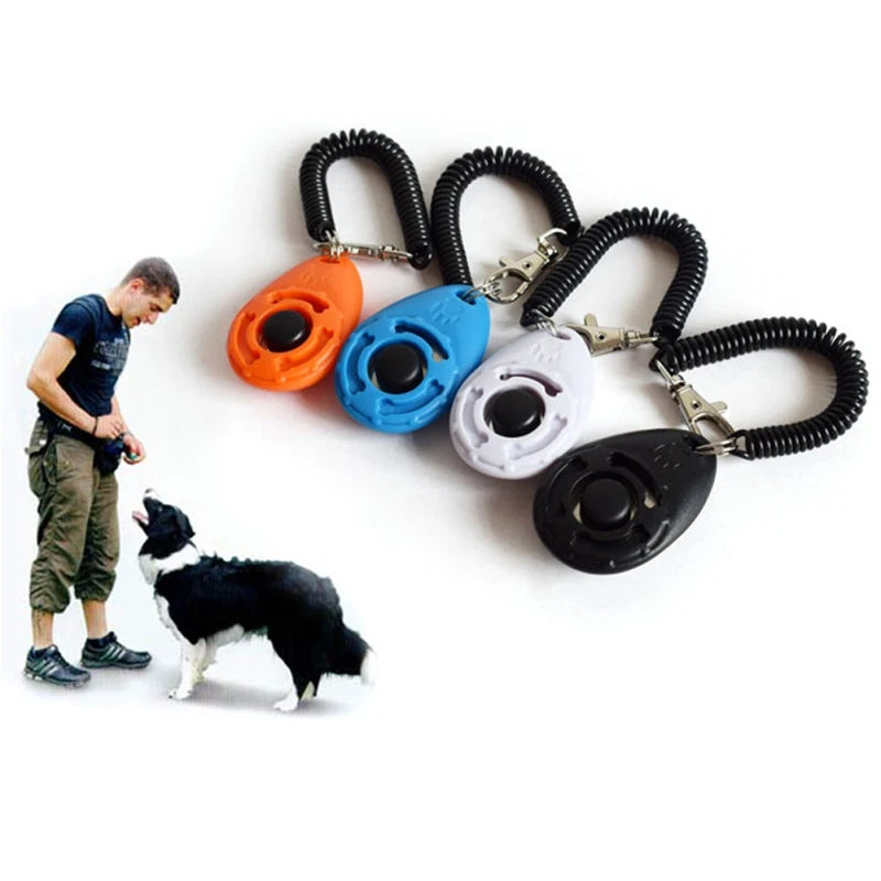 Pet Small Portable Training Supplies for Dogs Puppy Training Clicker with Wrist Strap Pet Clicker