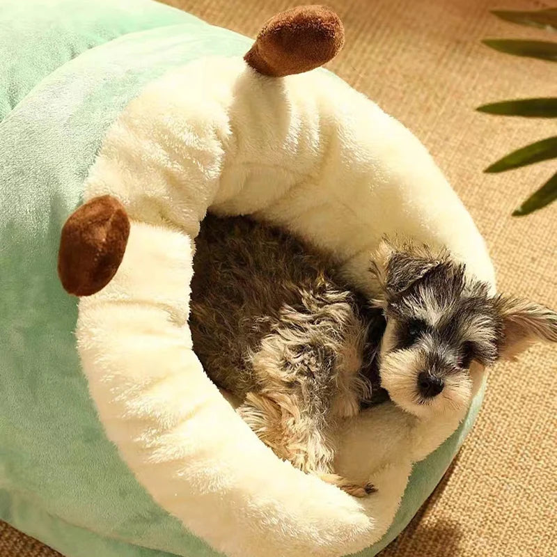 Kimpets Pet House Dog Bed Cat Sleep Bag For Dog Cute Slippers Warm Small Dog Kennel Bed Breathable Shaped Foldable Washable