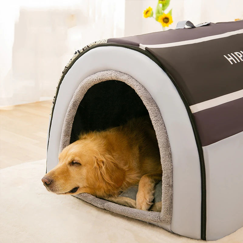 Removable Dog Warm House Washable Pet bed for Large Medium Dogs Travelling Portable Dot Print Flower Pet House Sleeping Bed