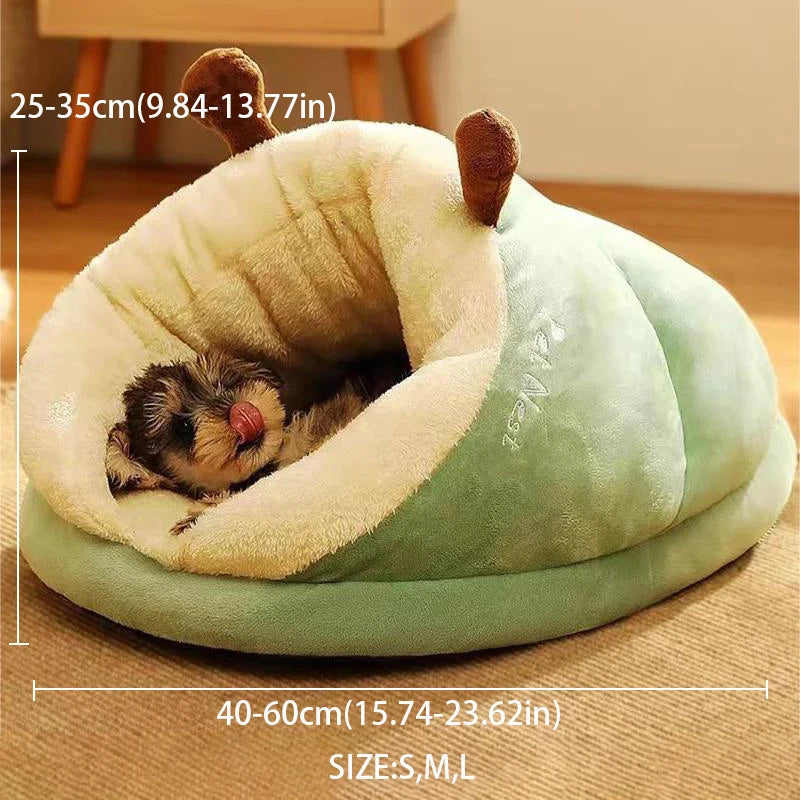 Kimpets Pet House Dog Bed Cat Sleep Bag For Dog Cute Slippers Warm Small Dog Kennel Bed Breathable Shaped Foldable Washable