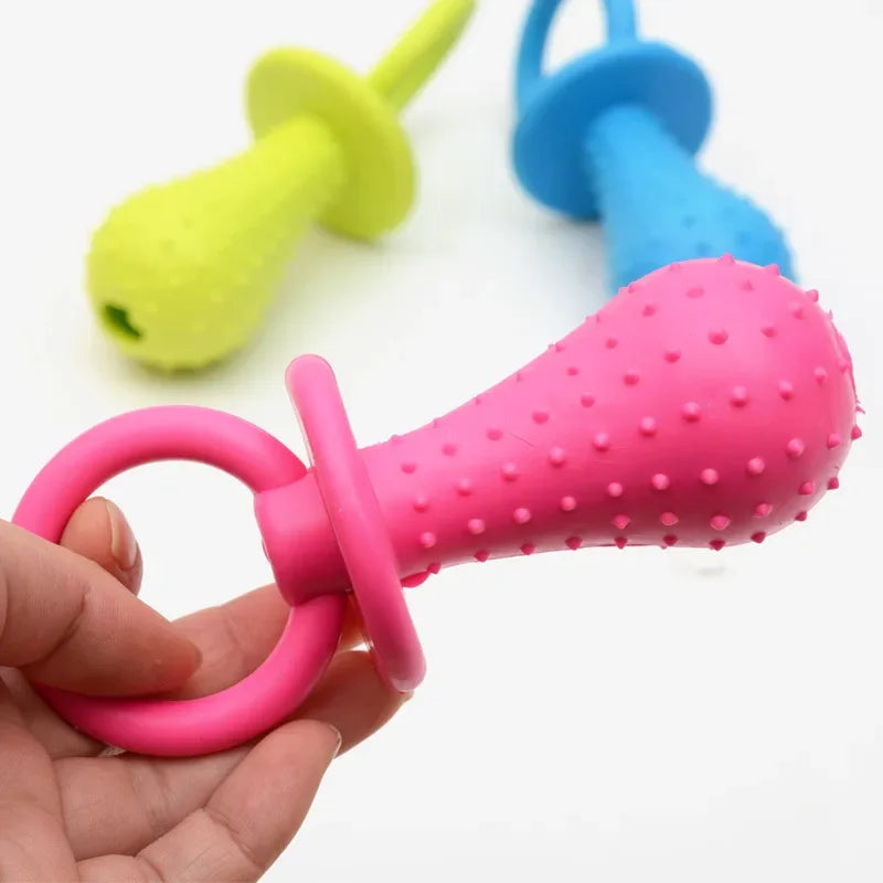 Small Dog Rubber Chew Toy for Teeth Cleaning and Training