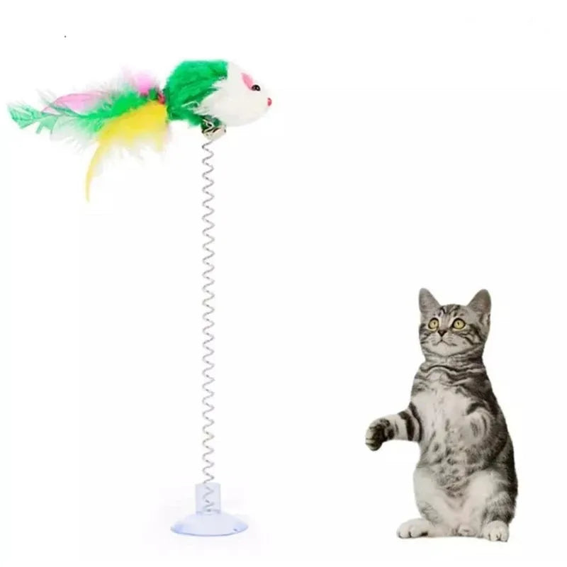 Funny Kitten Cat Teaser Interactive Toy Rod With Bell And Feather Toys For Cats Teaser Interactive Toy Rod Cat Stick Supplies