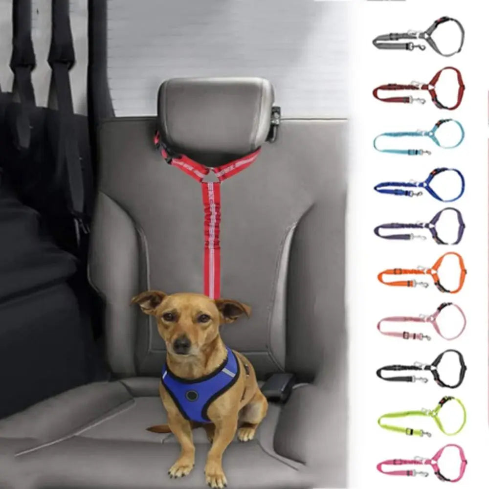 Two-in-one Dog Harness Leash Pet Car Seat Belt Adjustable Puppy Kitten Car BackSeat Safety Belt Pet Accessories