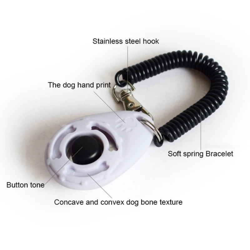 Pet Small Portable Training Supplies for Dogs Puppy Training Clicker with Wrist Strap Pet Clicker