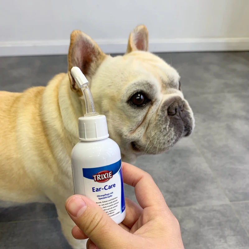 Pet dog ear cleaning care solution ear drops ear mites ear wax anti-inflammatory water cat and dog ear wash bleach