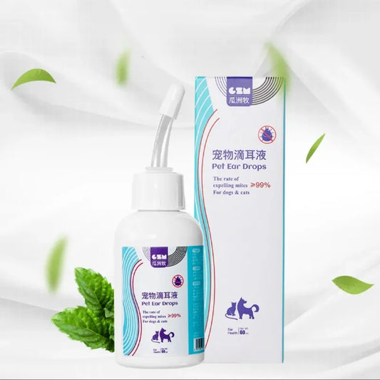 Pet Ear Cleaner Cleaning Solution Bacteriostasis Ear Mite Removal Stop Ear Itching Remove Dirt Odor Special Cleaning for Dog Cat