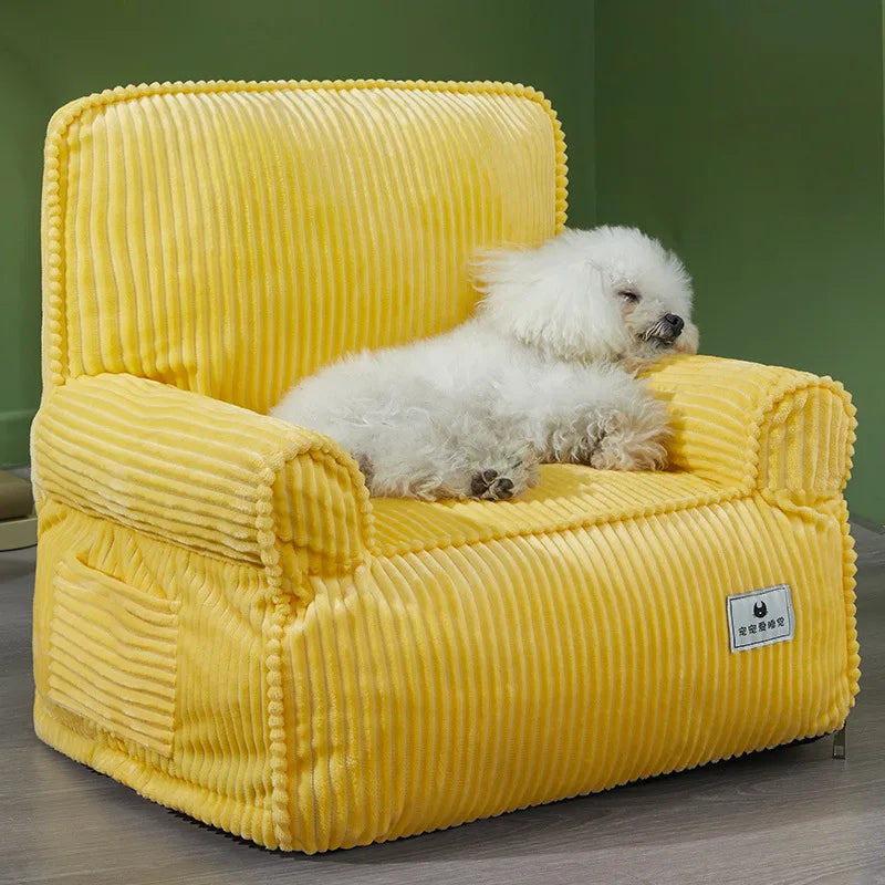 Detachable Cat Sofa Bed Winter Warm Cat Nest Pet Bed for Small Dogs Large Cats Comfortable Plush Puppy Bed Pet Supplies