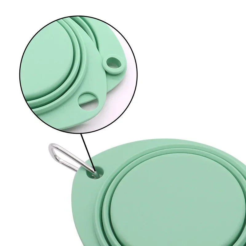 350ML Silicone Portable Pet Water Bowl for Cat Folding Bowl Food Feeder Pet Drinking Basin Travel Dog Bowls Puppy Accessories