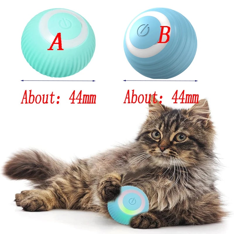 Electric Cat Ball Toys Smart Automatic Rolling Cat Toys for Cats Training Self Moving Kitten Exercise Toys Pet Accessories