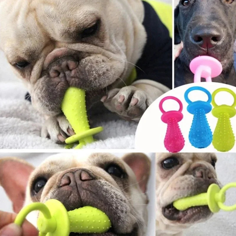 Small Dog Rubber Chew Toy for Teeth Cleaning and Training