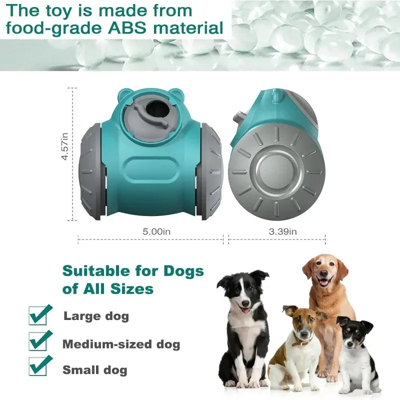 Rolling Slow Feeder Toy Interactive Dog Puzzle Toys Durable Dog Food Treat Dispenser Mental Stimulation Pets Chase Toy for Puppy